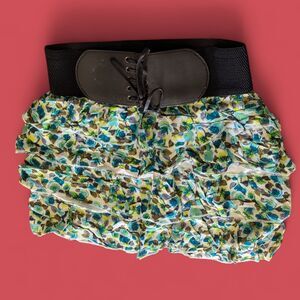 CYN Cynthia Mehra High Belt Elastic Waist Skirt Multicolor One Sz Combine Ship